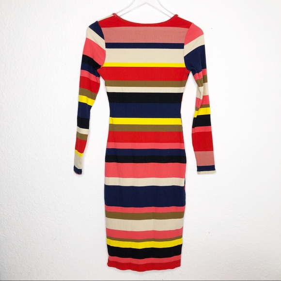 Plenty | Striped Bodycon Midi Dress Size XS - Picture 5 of 6